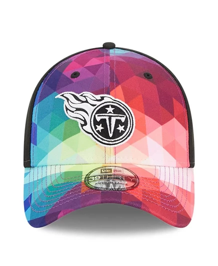 Мужская и женская кепка New Era многоцветная, черная Tennessee Titans 2023 NFL Crucial Catch 39 THIRTY Flex multicolor, black