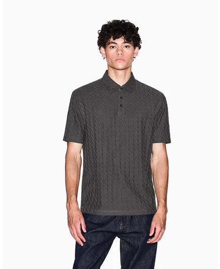 Мужское поло AX Armani Exchange жаккард, зеленое