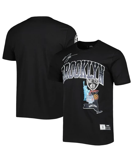 Мужская профессиональная стандартная черная футболка Brooklyn Nets Hometown из синели черного цвета