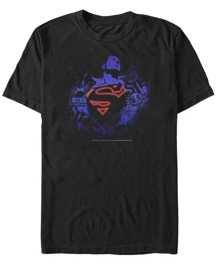 Мужская футболка с логотипом Superman Fifth Sun DC с коротким рукавом black