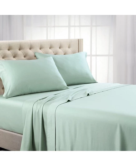 Комплект постельного белья Egyptian Linens TENCEL 600 нит. Split King, голубой