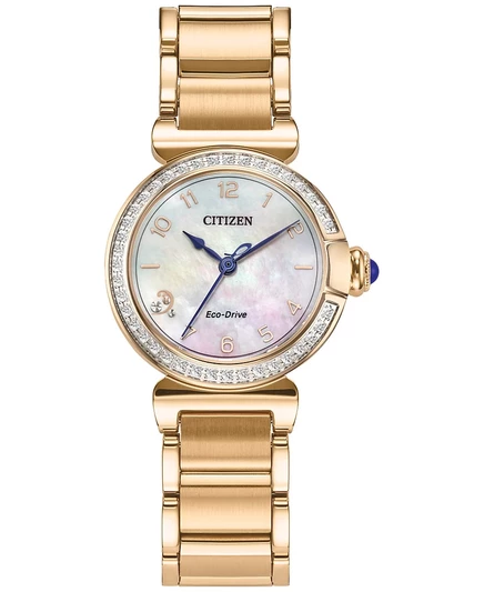 Женские часы Citizen Eco-Drive Diamond 26 мм, розовое золото
