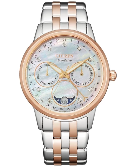 Женские часы Citizen Eco-Drive Calendrier 37 мм, двухтоновые