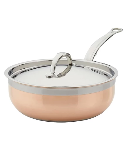 Кастрюля Hestan CopperBond 3,3 л с крышкой, медно-стальная
