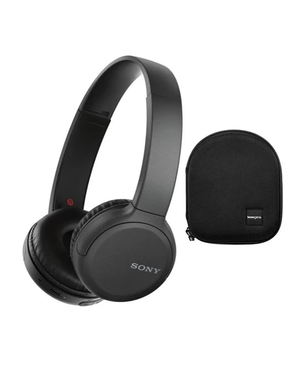 Беспроводные наушники-вкладыши Sony WH-CH510 (черные) в комплекте с жестким корпусом черного цвета