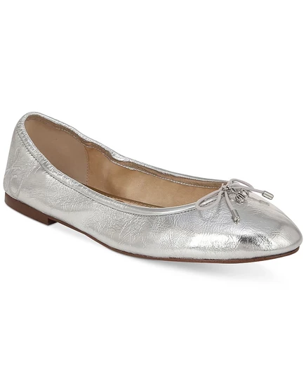 Женские балетки Sam Edelman Felicia кожаные, серебристые