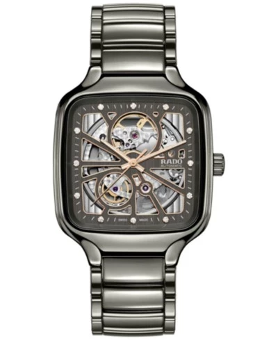 Унисекс часы Rado True Square 38 мм с бриллиантами 0,1 к.
