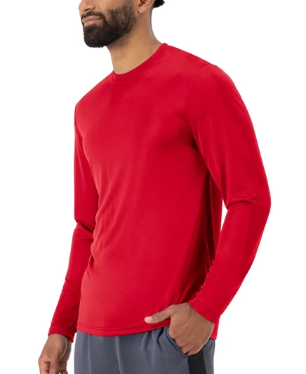 Мужской лонгслив Hanes Sport Cool DRI, 2 шт., красный