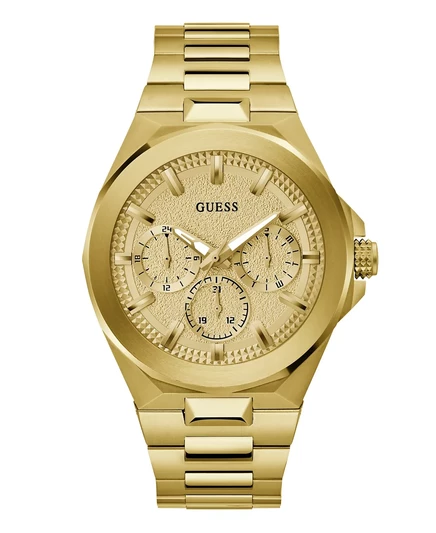  Мужские многофункциональные золотые часы из стали диаметром 46 мм gold