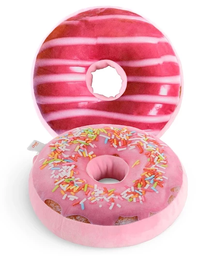 Подушка Cheer Collection Donut двусторонняя 16″, розовая