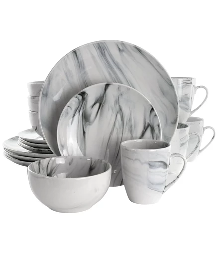 Набор столовой посуды Elama Fine Marble, 16 пр., белый