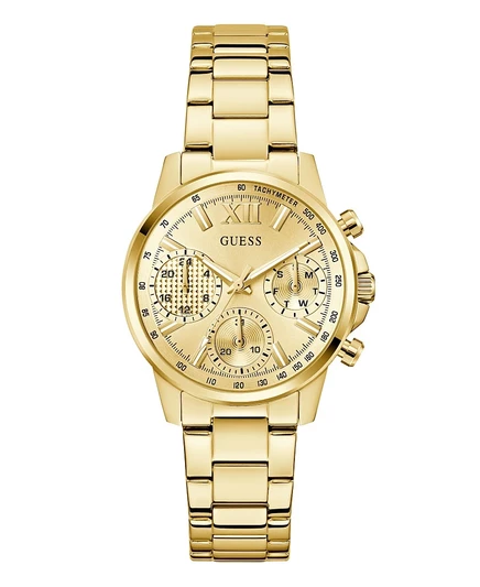 Женские многофункциональные часы GUESS золотого цвета, 36 мм