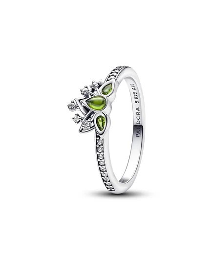 Кольцо pandora disney tiana tiara, серебристое