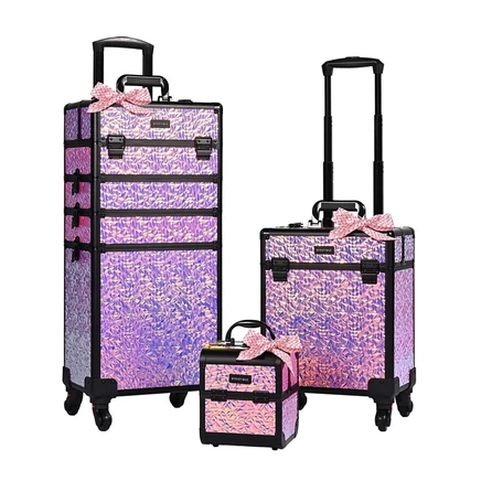 Косметический кейс Byootique 3 в 1 на колесах, розовый