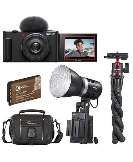Камера Sony ZV-1F для влогинга, комплект, черная