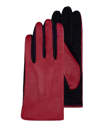 Женские кожаные перчатки Kessler Mia Grip сенсорные, красные