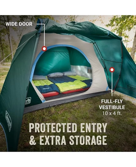 Кемпинговая палатка Coleman Evergreen Skydome на 6 человек с полностью закрывающимся тамбуром evergreen