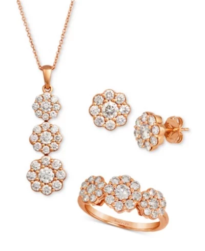 Украшения Le Vian Nude Diamond Flower, розовое золото 14 карат