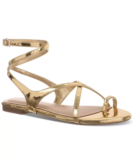  Женские босоножки на плоской подошве Alexandree с ремешками, созданные для Macy's gold tpu