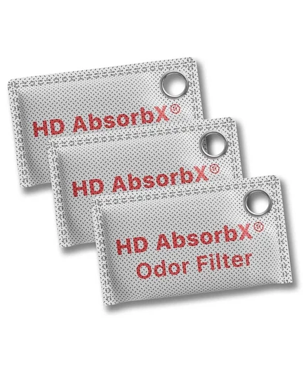Бытовой дезодорант iTouchless с фильтрами запаха высокой плотности AbsorbX для шкафов, обуви, холодильников и многого другого (3 упаковки)