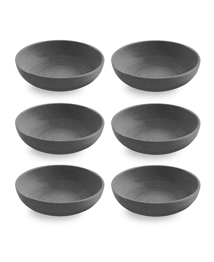 Набор низких мисок Abode Homewares Planta 6 шт., 1,28 л, серые