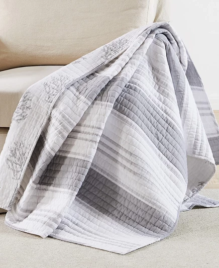 Стеганый плед Levtex Nantucket, 127 × 152 см, серый