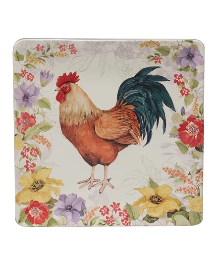 Сервировочное блюдо Certified International Floral Rooster квадратное 32 см
