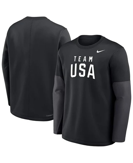Мужская футболка Nike Team USA Coaches Therma-FIT, черная