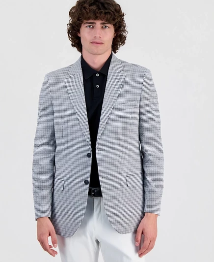 Мужской пиджак Nautica, современный крой, чёрно-белый