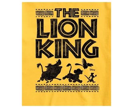 Гибридная одежда Мужская футболка с коротким рукавом The Lion King yellow