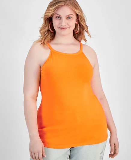 Женская майка-халтер Aveto Trendy Plus Size, оранжевая