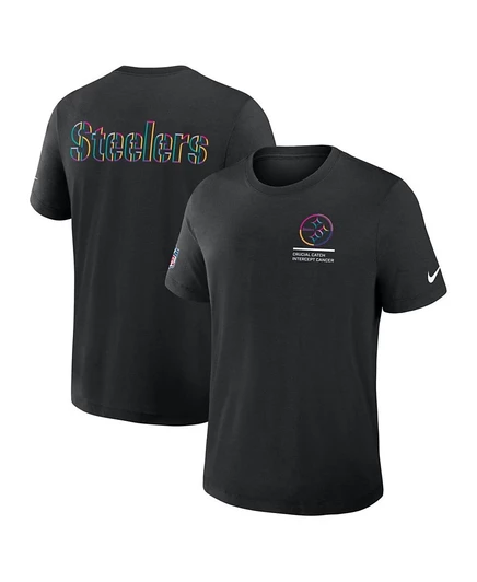 Мужская удлиненная футболка Nike Pittsburgh Steelers 2025 Dri-FIT, черная