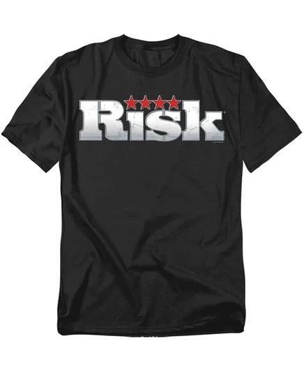 Унисекс футболка Hasbro с принтом Risk, черная