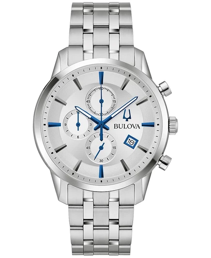 Мужские часы Bulova Sutton 41 мм, сталь, серебристые