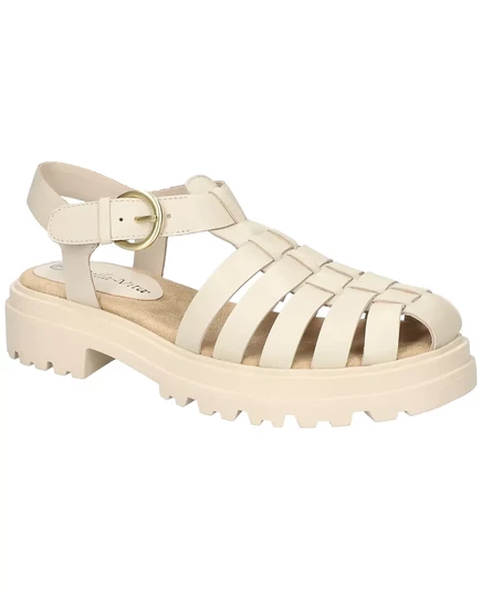  Женские рыбацкие сандалии на плоской подошве Sinclaire ivory leather