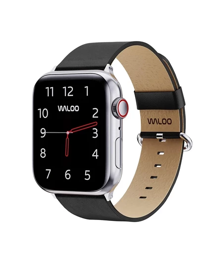 Ремешок из натуральной кожи Waloo для Apple Watch black