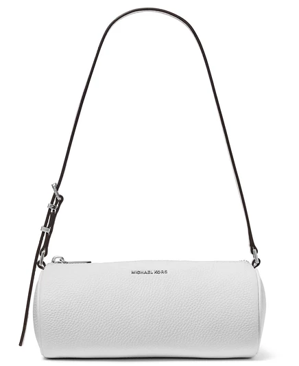 Сумка-мешочек MICHAEL Michael Kors Izzy Small Barrel белого цвета