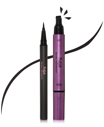 Kaja Wink Stamp Оригинальная водостойкая подводка для глаз Wing Stamp & Pen black
