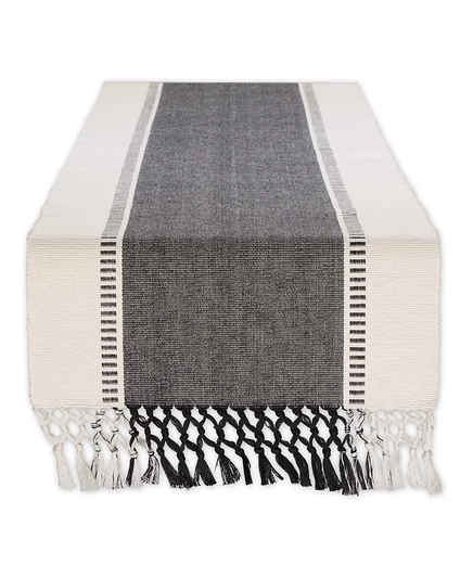 Дорожка для стола Design Imports Dobby, 33×183 см, черная