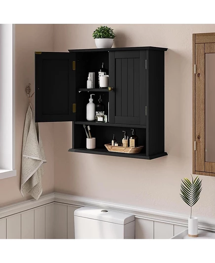 Навесной шкаф VANIRROR Compact 2-дверный, черный
