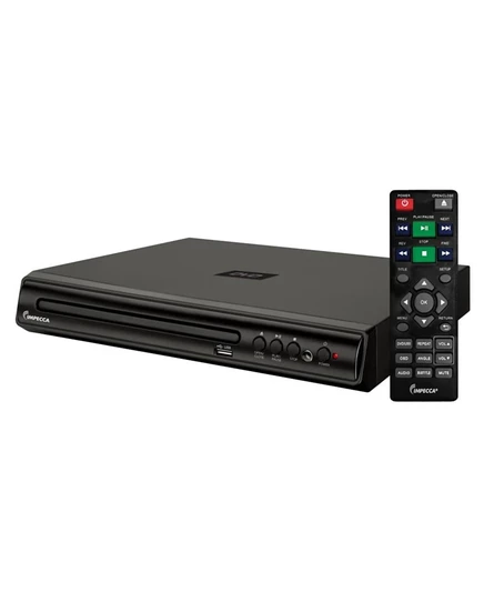 Компактный домашний DVD-плеер Impecca с возможностью воспроизведения через USB, черный черный
