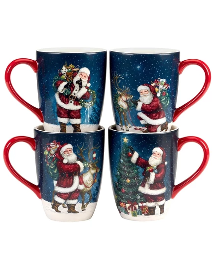 Сертифицированные международные кружки Santa's Secret, набор из 4 кружек