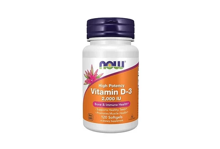 NOW Foods Витамин D-3, 2000 МЕ, 120 капсул без цвета