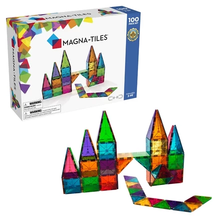 Магнитный конструктор Magna-Tiles, 100 деталей, мультиколор