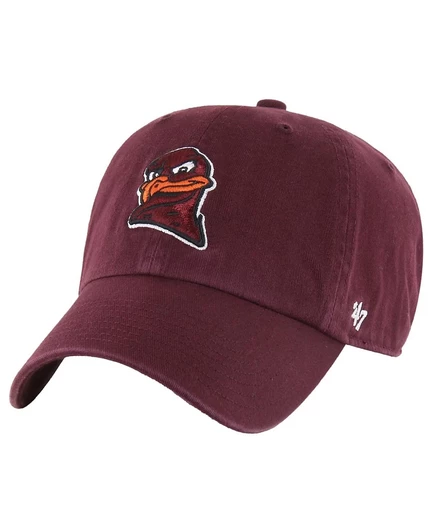 Мужская кепка '47 Brand Clean Up Virginia Tech, бордовая