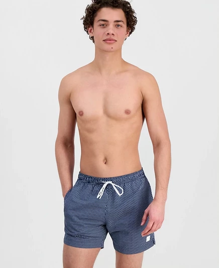 Мужские плавательные шорты Hugo Boss Squiggle 5″, синие