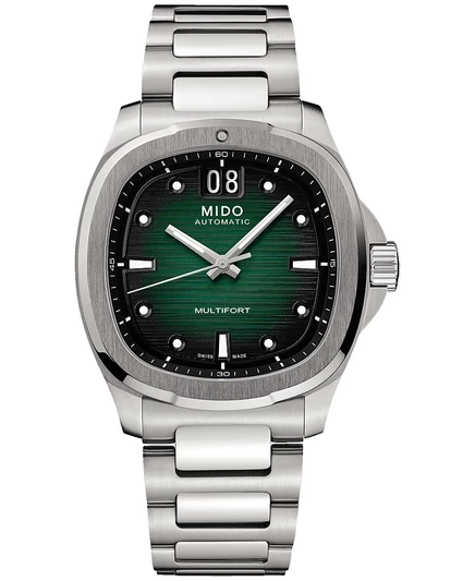 Мужские часы Mido Multifort автомат 41 мм, браслет, зеленые
