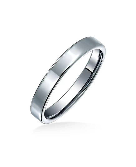 Кольцо Bling Jewelry из титана 3 мм, серебристое