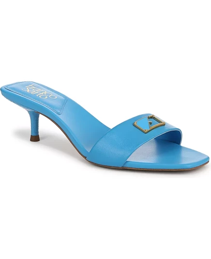  Женские босоножки-горки Roey с открытым квадратным носком под платье vicenza blue leather
