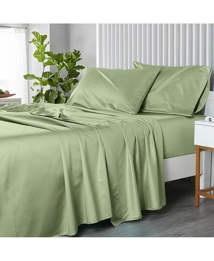 Комплект постельного белья Egyptian Linens CoolPlus, CA King, зеленый